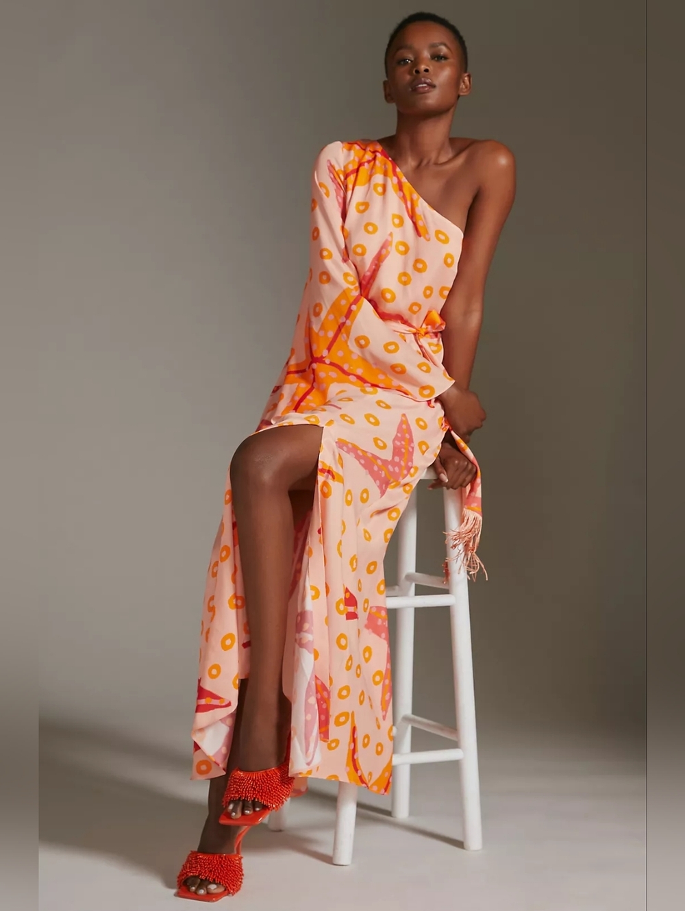 BB7. FARM RIO ONE SHOULDER STARFISH DRESS